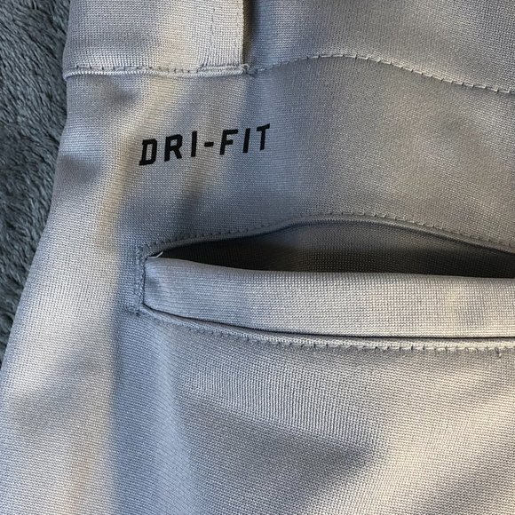 Nike Swingman Dri-Fit Men's Med. Solid White Straight Leg Baseball Pants Pockets - Picture 6 of 13